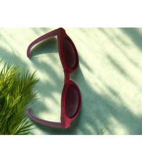 Bambusova sončna očala Red Bamboo – barvni poudarek | Owlet